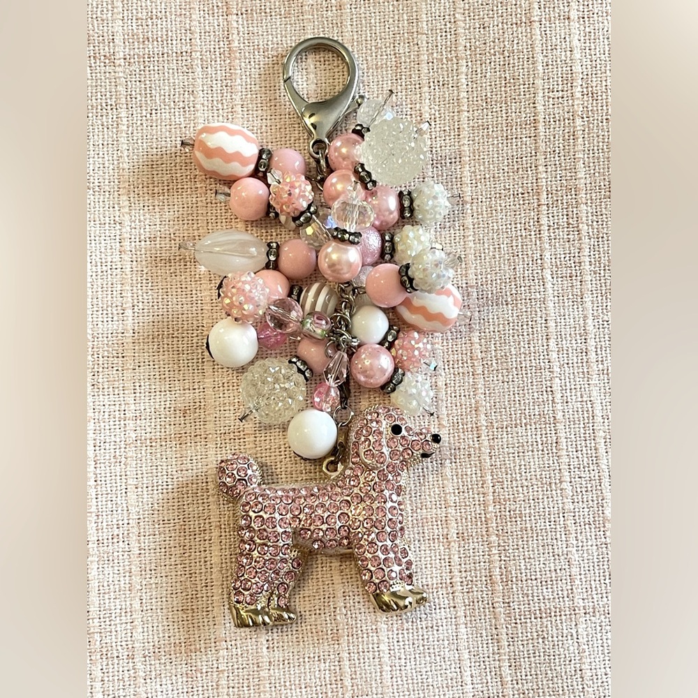 Pink Poodle Bling Charm